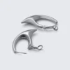 Claw Hoop Earrings – Silver