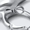 Claw Hoop Earrings – Silver