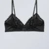 Cleo Triangle Bralette – Black