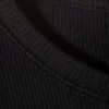 Close Fitted Rib T-Shirt – Black