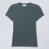 Close Fitted Rib T-Shirt – Dark Petrol
