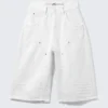 Cm X Lb Dunno White Unisex Carpenter Jorts – White | Cheap Monday Gb