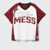 Cm X Lb Short-Sleeved Unisex Football T-Shirt – Dark Red & White – I’m a Mess | Cheap Monday Gb