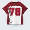 Cm X Lb Short-Sleeved Unisex Football T-Shirt – Dark Red & White – I’m a Mess | Cheap Monday Gb