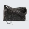 Coated Rectangular Shoulder Bag – Coated Black
