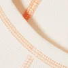 Contrast Stitch Fitted T-Shirt – Off-White – Orange Stitching