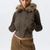 Convertible Hood Bomber Vest – Dark Grey