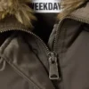 Convertible Hood Bomber Vest – Dark Grey