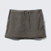 Convertible Nylon Cargo Skirt – Dark Grey