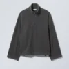 Cora Oversized Fleece Sweatshirt – Dark Grey