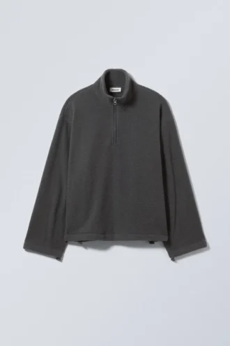 Cora Oversized Fleece Sweatshirt – Dark Grey