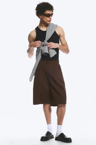 Cotton Chino Shorts – Dark Brown