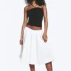 Cotton Circle Skirt – Dusty White