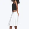 Cotton Circle Skirt – Dusty White