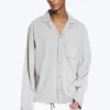 Cotton Lounge Shirt – Dusty Light Grey