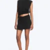 Cotton Mini Skirt – Black