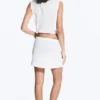 Cotton Mini Skirt – White