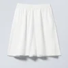 Cotton Poplin Midi Skirt – White
