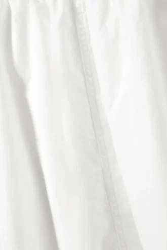 Cotton Poplin Midi Skirt – White