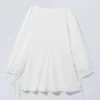 Cotton Poplin Tie-Detail Mini Dress – White