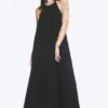 Cowl Neck A-Line Dress – Black