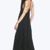 Cowl Neck A-Line Dress – Black