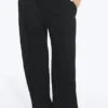 Crinkled Cotton Trousers – Black