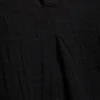 Crinkled Cotton Trousers – Black
