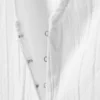 Crinkled Long-Sleeved Mini Dress – White