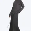 Crinkled Maxi Skirt – Dark Grey