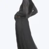 Crinkled Maxi Skirt – Dark Grey