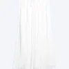 Crinkled Maxi Skirt – Dusty White