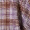 Cropped Checked Flannel Shirt – Purple Check