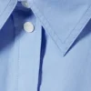 Cropped Loose Cargo Shirt – Light Blue