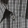 Cropped Short Sleeve Shirt – Black & White Check