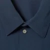Cropped Short Sleeve Shirt – Dark Blue