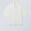Cropped Short Sleeve Shirt – White