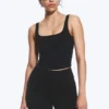 Cropped Sports Top – Black