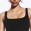 Cropped Sports Top – Black