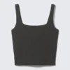 Cropped Sports Top – Dark Grey