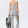 Cropped Sports Top – Light Dusty Grey