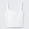 Cropped Sports Top – White
