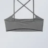 Cross Front Bikini Top – Grey Shimmer