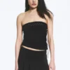 Cross Tie Tube Top – Black