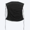 Cross Tie Tube Top – Black