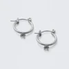 Crush Hoop Earrings – Shiny Rhodium