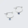 Crush Hoop Earrings – Silver – Turquoise