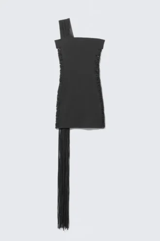 Cut-Out Strappy Mini Dress – Dark Grey