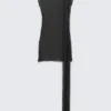 Cut-Out Strappy Mini Dress – Dark Grey
