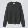 Daniel Relaxed Distressed Sweater – Dark Grey